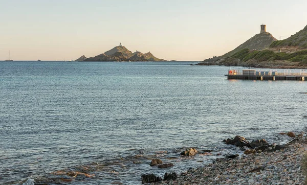 法国科西嘉岛阿雅克肖美丽的海景. — 图库照片