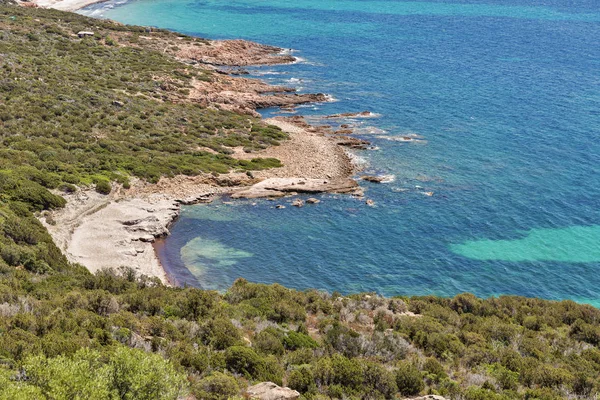 Coastal landscape, Roccapina, Corsica eiland, Frankrijk. — Stockfoto