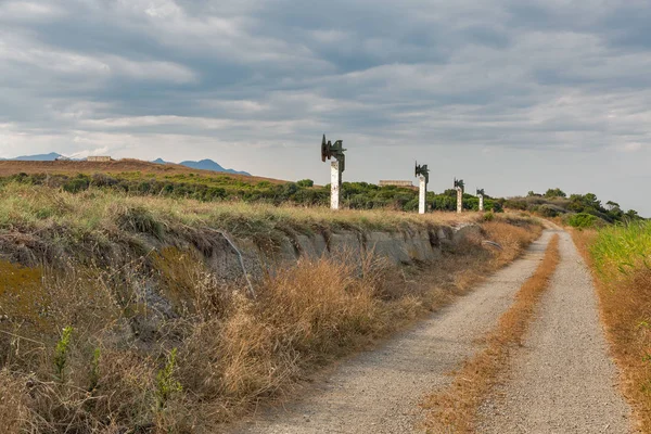 Tank militär utbildning Ground på Korsika Island — Stockfoto