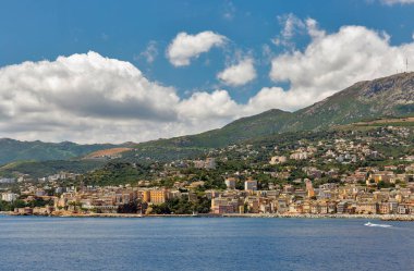 Bastia manzarası, Korsika adası, Fransa.