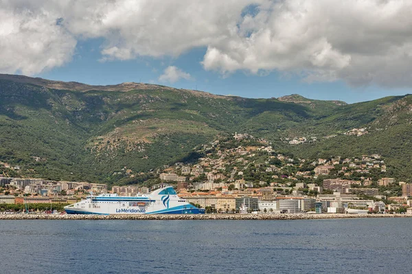 Utsikt över Bastias hamn på Korsika, Frankrike. — Stockfoto
