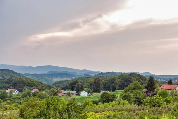 Paesaggio rurale estivo vicino a Maribor, Slovenia . — Foto Stock