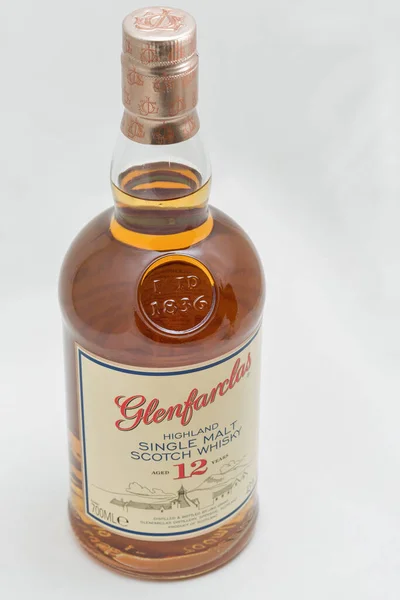 Kiev Ukraine Wrzesień 2019 Glenfarclas Highland Single Malt Butelka Szkockiej — Zdjęcie stockowe