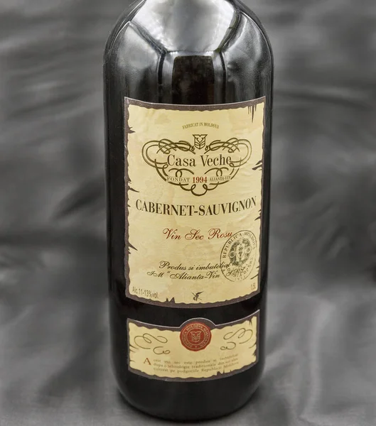 Kyiv Ukraine May 2020 Cabernet Sauvignon Wine Bottle Casa Veche — Stock Photo, Image