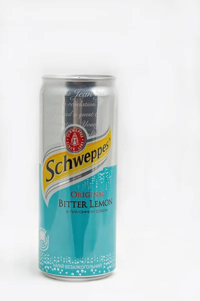 Kyiv Ukraine December 2019 Schweppes Bitter Lemon Original Kan Close — Stockfoto