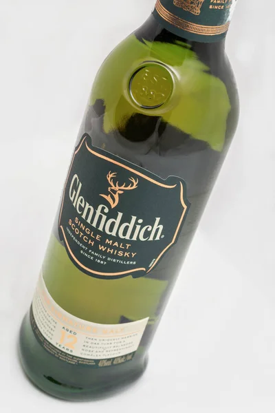 Kyiv Ukraine August 2019 Bottle Glenfiddich Scotch Single Malt Whisky — Stock Photo, Image