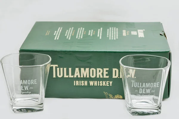 Kyiv Ukraine August 2019 Box Tullamore Dew Irish Blended Whiskey — Stock Fotó