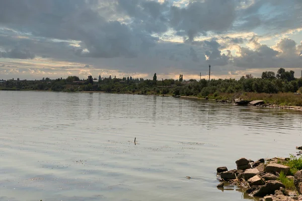 Krajobraz Miejski Shabo Ujściu Rzeki Dniestr Ukraina — Zdjęcie stockowe