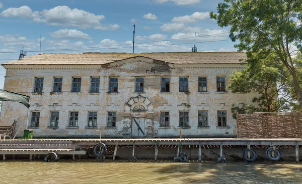 Stará Opuštěná Továrna Biosférická Rezervace Dunaje Léto Řece Belgorodské Vilkove — Stock fotografie