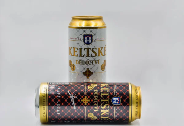 Kyiv Ukraine July 2020 Keltske Dedictvi Czech Light Dark Lager — Stock Photo, Image