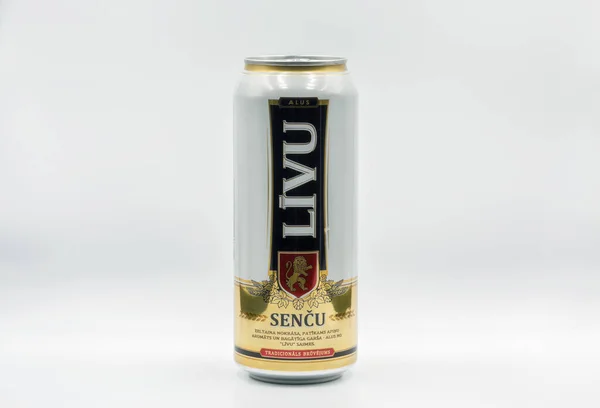 Kyiv Ukraine Julho 2020 Livu Sencu Cerveja Light Lager Letã — Fotografia de Stock