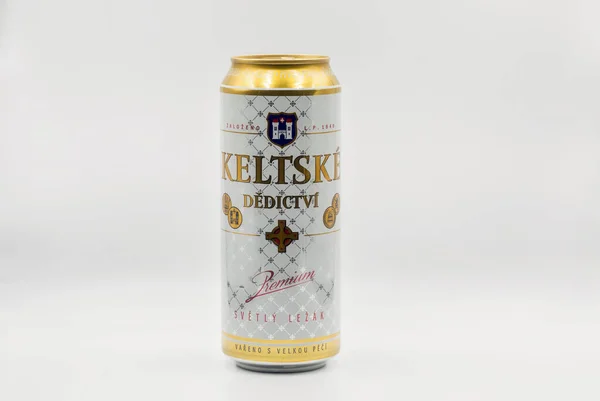 Kyiv Ukraine July 2020 Keltske Dedictvi Czech Light Lager Beer — Stock Photo, Image