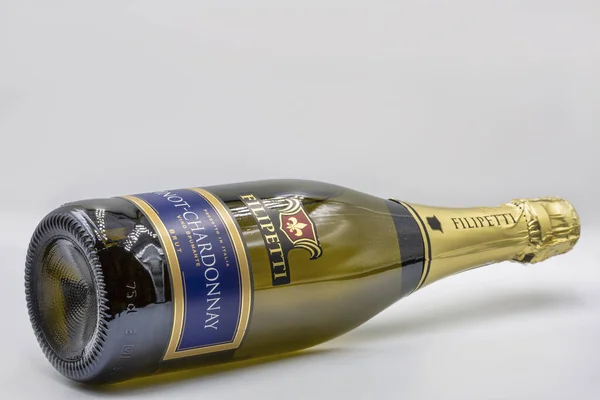 Kyiv Ukraine Ağustos 2020 Talyan Filipetti Pinot Chardonnay Spumante Brut — Stok fotoğraf