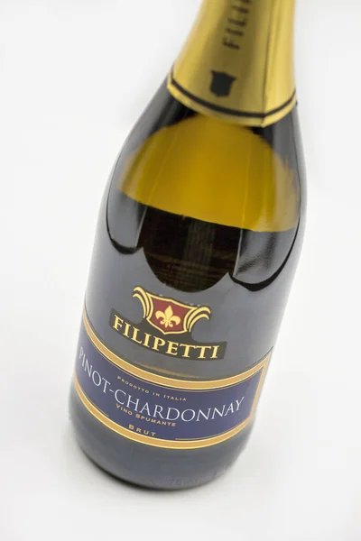 Kyiv Ukraine August 2020 Studio Natáčení Italského Filipetti Pinot Chardonnay Stock Snímky