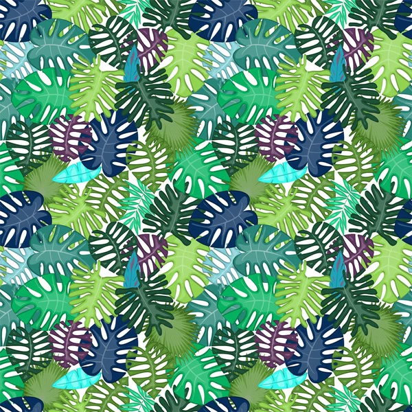 Tropical Leaf Vector Seamless Pattern Background Royalty Free Stock Vectors