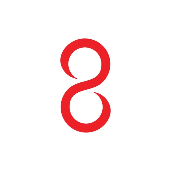 Número Linha Infinito Símbolo Logotipo Vetor —  Vetores de Stock