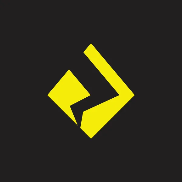 Donner Abstrakte Quadratische Logo Einfaches Design — Stockvektor