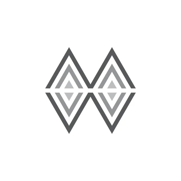 Геометрические Полосы Буквы Вектор Логотипа — стоковый вектор