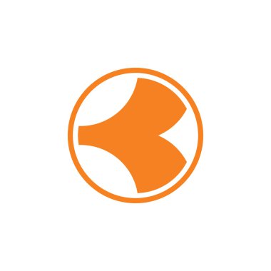 Soyut mektup k eğrileri geometrik logosu