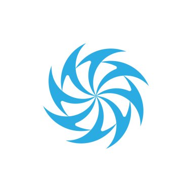 Daire eğrileri okları döndürme tasarım logo vektör