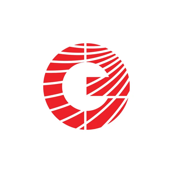 Buchstabe Streifen Geometrische Silhouette Logo — Stockvektor