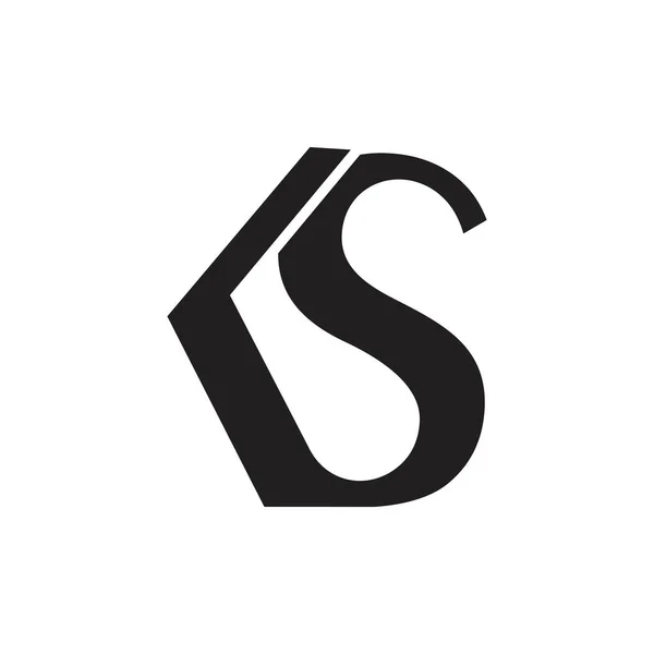 Simple Enlace Letra Logo Vector — Vector de stock