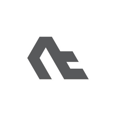 harfler nt basit geometrik logo vektör