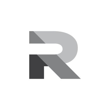 harfler pr basit geometrik logo vektör