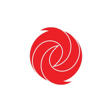 eğrileri daire dalgalar döndürme basit logo vektör