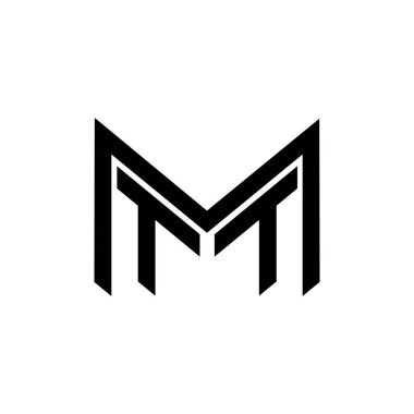 letters mt simple geometric logo vector clipart