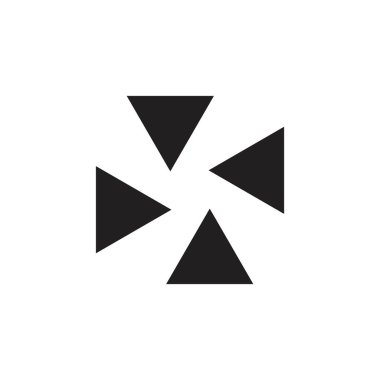 kare üçgen döndürme basit geometrik logo