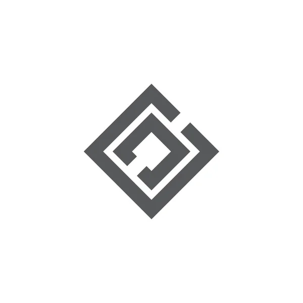 Buchstaben Abstrakt Quadratisch Geometrisches Logo — Stockvektor
