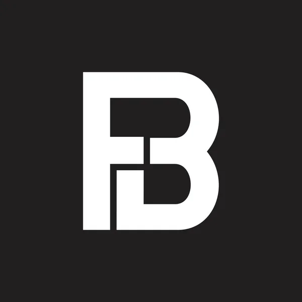 harfler fb basit geometrik çizgi logo vektör