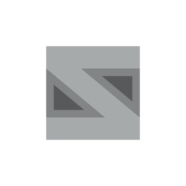 Buchstabe Quadratische Geometrische Dreiecke Logo Vektor — Stockvektor