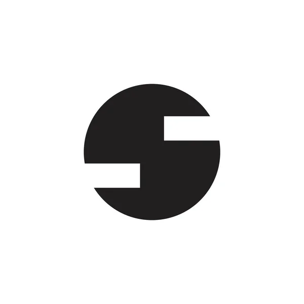 Abstrakte Buchstaben Kreis Geometrisches Einfaches Logo — Stockvektor