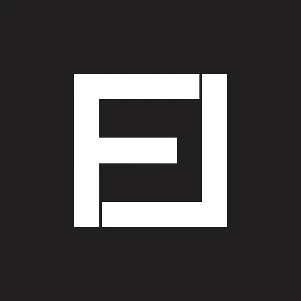 Soyut fl basit bir şekilde geometrik logo harfleri