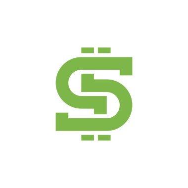 para doları basit geometrik mektup s logosu