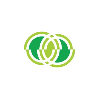 Daire okları geometrik çizgili logo vektör