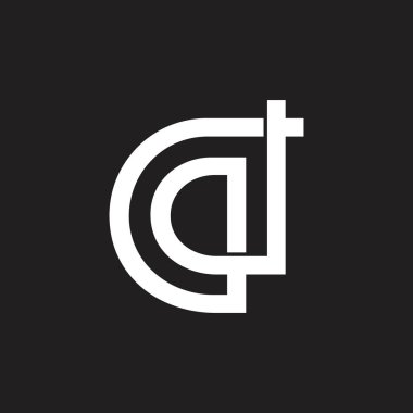 Soyut harfler dq bağlantılı örtüşen logo vektör