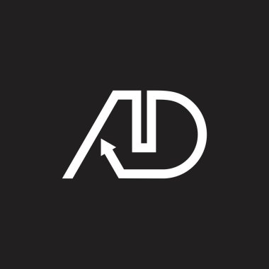 harfler reklam basit geometrik ok çizgi logo vektör