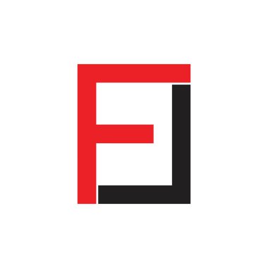 Soyut fl basit bir şekilde geometrik logo harfleri