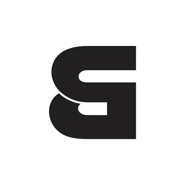 Carta Abstracta Vector Logotipo Geométrico Simple — Vector de stock