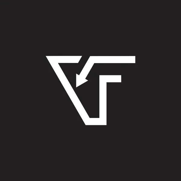 Abstrait Lettre Géométrique Ligne Flèche Logo Vecteur — Image vectorielle