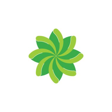 yeşil yaprak girdap çiçek logosu