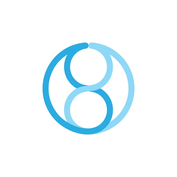 Numéro Logo Marque Ligne Liée — Image vectorielle