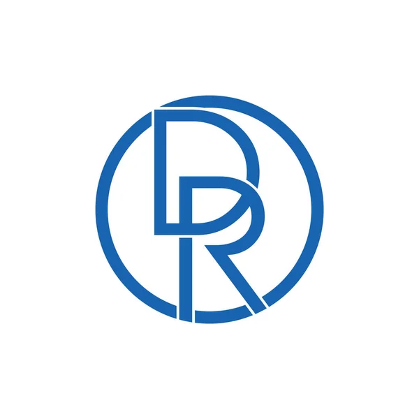 Lettere Linee Collegate Monogramma Logo Piatto — Vettoriale Stock