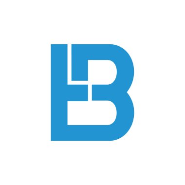 harfler tb basit geometrik çizgi logo vektör