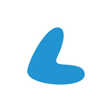 mektup l şekli basit ok logosu