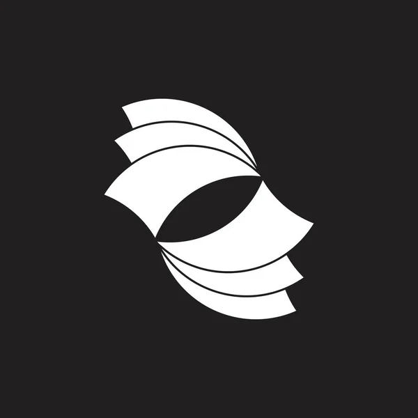Colorful Paper Swirl Geometric Logo Vector — Stock Vector