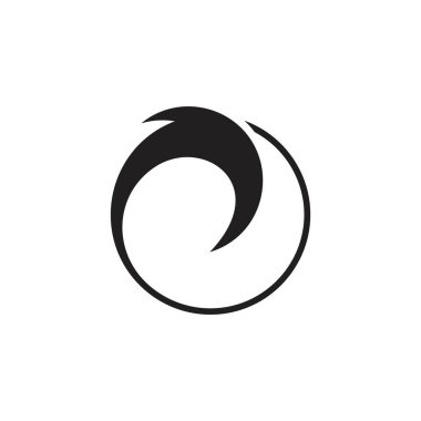 daire geometrik dalgalar siluet daire logo vektörü